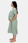 Sweetmoon Maternity Gown - Green — thumbnail 3